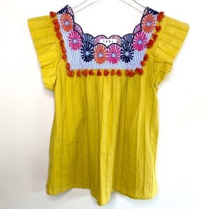 THML Marigold Festival Tassel Tunic Top